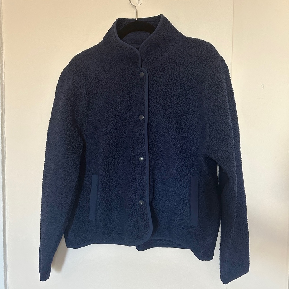 J. Crew Navy Blue Fleece Jacket